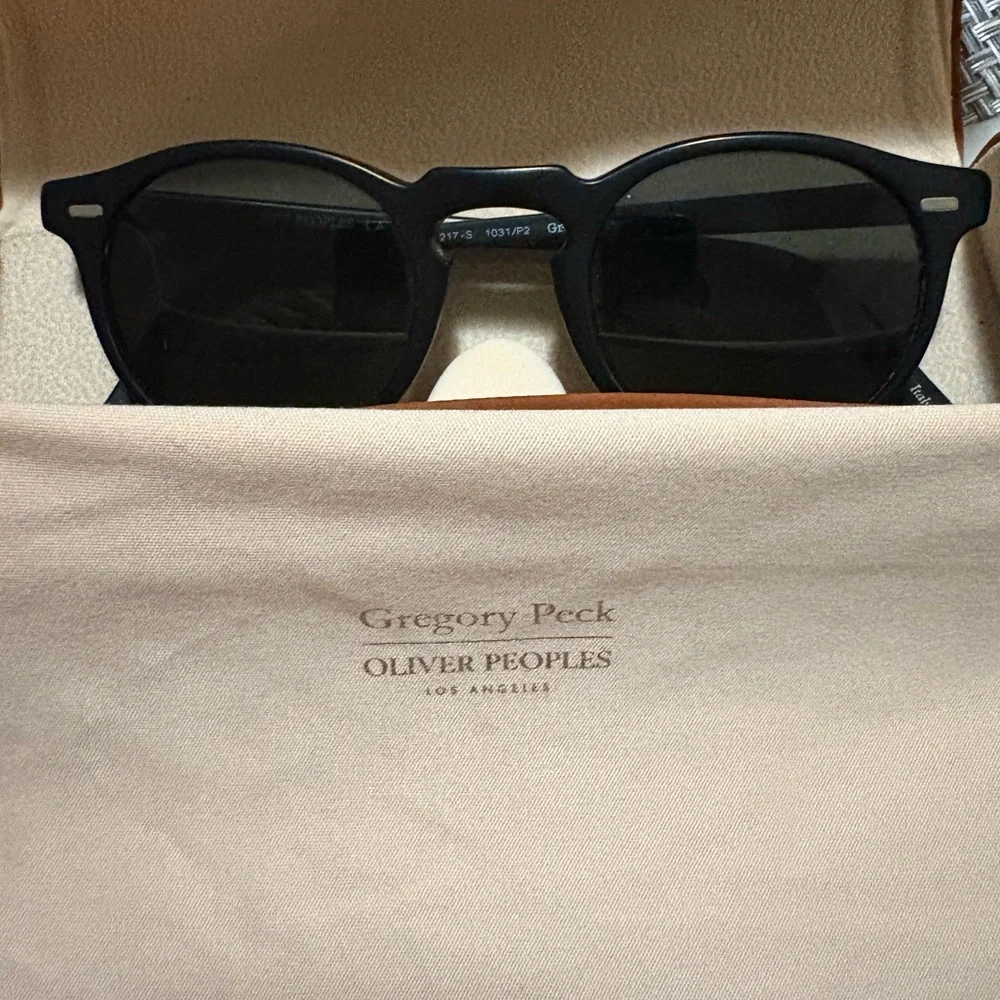 Oliver Peoples - Gregory Peck Sun - 47 - Black / Black - Picture 1 of 8